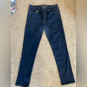 American eagle size 12 long skinny jeans , dark blue